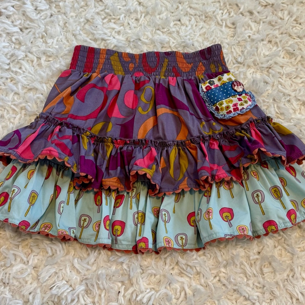 Matilda Jane Colorful Ruffled Skirt size 4